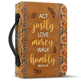 Act Justly Love Mercy Walk Humbly Micah 6 8 DNRZ120723169 Bible Cover