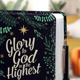 Glory To God In The Highest Luke 2 14 TTRZ16089546WR Leather Prayer Journal