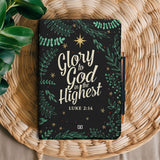 Glory To God In The Highest Luke 2 14 TTRZ16089546WR Leather Prayer Journal