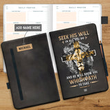 He Will Show You Which Path To Take Proverbs 3 6 Lion HHRZ20129134FU Leather Prayer Journal