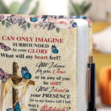 I Can Only Imagine Butterfly Flower NNRZ01128452IS Leather Prayer Journal