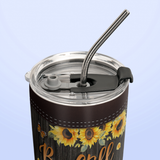 Be Still And Know That I Am God Psalm 46 10 Lion Butterfly Sunflower TTRZ07110015TV Stainless Steel Tumbler