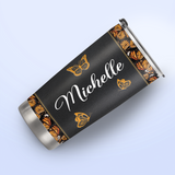 Faith Does Not Make Things Easy Luke 1 37 Butterfly Leather Style ANRZ11118187ZS Stainless Steel Tumbler