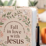 Fall In Love With Jesus HHRZ15072586GW Leather Prayer Journal