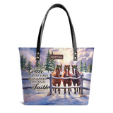 For By Grace You Have Been Saved Through Faith Ephesians 2 8 HTRZ21107090UU Leather Tote Bag