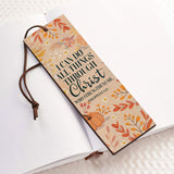 I Can Do All Things Through Christ Who Strengthens Me HHRZ24074273JE Leather Bookmark