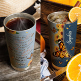 I Can Only Imagine Butterfly Sunflower Denim Style NNRZ14116108MH Stainless Steel Tumbler
