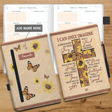I Can Only Imagine Cross Butterfly Sunflower NNRZ11048395ZI Leather Prayer Journal
