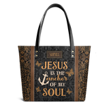 Jesus Is The Anchor Of My Soul HTRZ16104114HP Leather Tote Bag