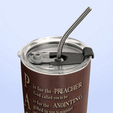 Pastor Preacher Anointing Shepherd Teacher Obedience Righteousness Eagle Faith HTRZ07110332SI Stainless Steel Tumbler