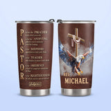 Pastor Preacher Anointing Shepherd Teacher Obedience Righteousness Eagle Faith HTRZ07110332SI Stainless Steel Tumbler