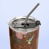 Trust In The Lord Proverbs 3 5 Hummingbird Leather Style HHRZ11114547CL Stainless Steel Tumbler