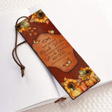 Way Maker Miracle Worker Autumn Flower HHRZ23072908IG Leather Bookmark