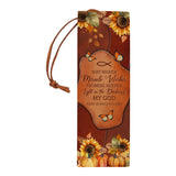 Way Maker Miracle Worker Autumn Flower HHRZ23072908IG Leather Bookmark