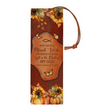 Way Maker Miracle Worker Autumn Flower HHRZ23072908IG Leather Bookmark