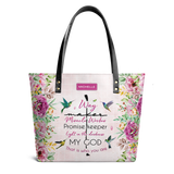Way Maker Miracle Worker Hummingbird Flower HHRZ16108185RA Leather Tote Bag