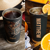 Worry Ends When Faith In God Begins HTRZ07113293ES Stainless Steel Tumbler