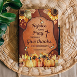 Rejoice Always Pray Continually Give Thanks All Circumstances  1 Thessalonians 5 16 18 HHRZ23075021YD Leather Prayer Journal