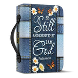 Be Still And Know That I Am God Butterfly Denim Style Psalm 46 10 DNRZ0811002Y Bible Cover