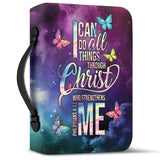 Faith I Can Do All Things Through Christ Philippians 413 Butterfly Galaxy TTLZ1211001Y Bible Cover