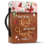 Trust In The Lord Proverbs 3 5 Butterfly Flower Zipper Style NNRZ1411001Y Bible Cover