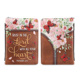 Trust In The Lord Proverbs 3 5 Butterfly Flower Zipper Style NNRZ1411001Y Bible Cover