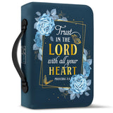 Trust In The Lord Proverbs 3 5 Butterfly Blue Roses NNRZ1611004Y Bible Cover