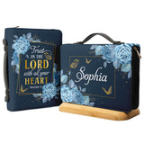 Trust In The Lord Proverbs 3 5 Butterfly Blue Roses NNRZ1611004Y Bible Cover