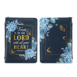 Trust In The Lord Proverbs 3 5 Butterfly Blue Roses NNRZ1611004Y Bible Cover