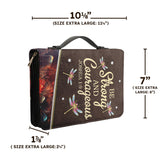 Be Strong And Courageous Joshua 1 9 Dragonfly Zipper Style DNRZ1811003Y Bible Cover