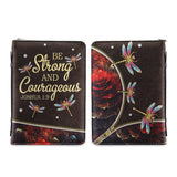 Be Strong And Courageous Joshua 1 9 Dragonfly Zipper Style DNRZ1811003Y Bible Cover