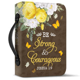 Be Strong And Courageous Joshua 1 9 Butterfly Flower NNRZ1811002Y Bible Cover