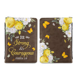 Be Strong And Courageous Joshua 1 9 Butterfly Flower NNRZ1811002Y Bible Cover