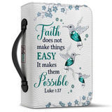 Faith Does Not Make Things Easy Luke 1 37 Hummingbird Jewelry Style NNRZ2111003Y Bible Cover