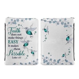 Faith Does Not Make Things Easy Luke 1 37 Leopard Leather Style NNRZ21 -  Godly Bible