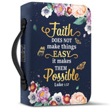 Faith Does Not Make Things Easy Luke 1 37 Butterfly Flower NNRZ2111004Y Bible Cover