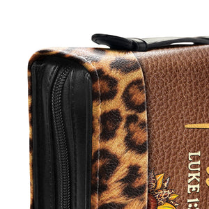 Faith Does Not Make Things Easy Luke 1 37 Leopard Leather Style NNRZ21 -  Godly Bible