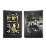 A Mans Heart Plans His Way Proverbs 16 9 Lion God NNRZ0901001A Bible Cover