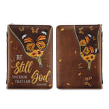 Be Still And Know That I Am God Butterfly Leather Style Psalm 46 10 DNRZ0811004Y Bible Cover