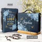 Trust In The Lord Proverbs 3 5 Butterfly Blue Roses NNRZ1611004Y Bible Cover