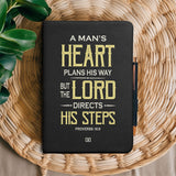 A Mans Heart Plans His Way Proverbs 16 9 Lion God HHRZ20121555JM Leather Prayer Journal