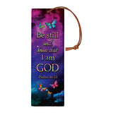 Be Still And Know That I Am God Colorful Butterfly Psalm 46 10 HHRZ14087640PT Leather Bookmark