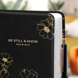 Elegant Flowers Butterfly Custom Quote HHRZ21127335UF Leather Prayer Journal