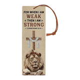 For When I Am Weak Then I Am Strong 2 Corinthians 12 10 HHRZ26098001FI Leather Bookmark