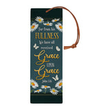 From His Fullness We Have All Received Grace Upon Grace John 1 16 HHRZ12096895JZ Leather Bookmark