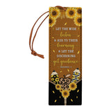 Let The Wise Listen And Add To Their Learning And Let The Discerning Get Guidance Proverbs 1 5 HHRZ07092104JZ Leather Bookmark