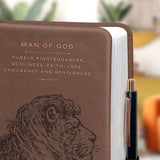Man Of God 1 Timothy 6 11 Lion HHRZ20124557PP Leather Prayer Journal
