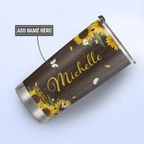 Pray On It Pray Over It Pray Through It Sunflower Butterfly HHRZ19076531FV Stainless Steel Tumbler
