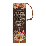 Teach Them His Decrees And Instructions Exodus 18 20 HHRZ07094315HW Leather Bookmark