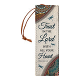 Trust In The Lord Proverbs 3 5 Dragonfly Mandala HHRZ14089514JE Leather Bookmark